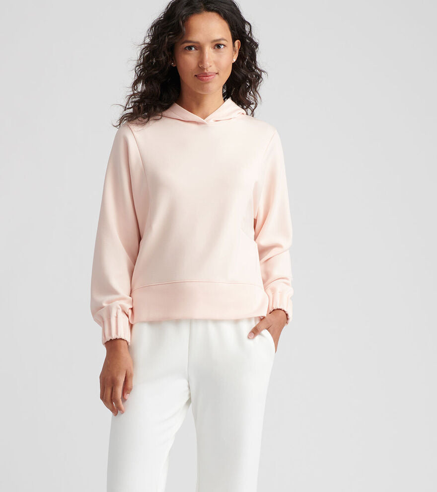 Peter Millar Womens Flora Knit Hoodie - ROSEWATER