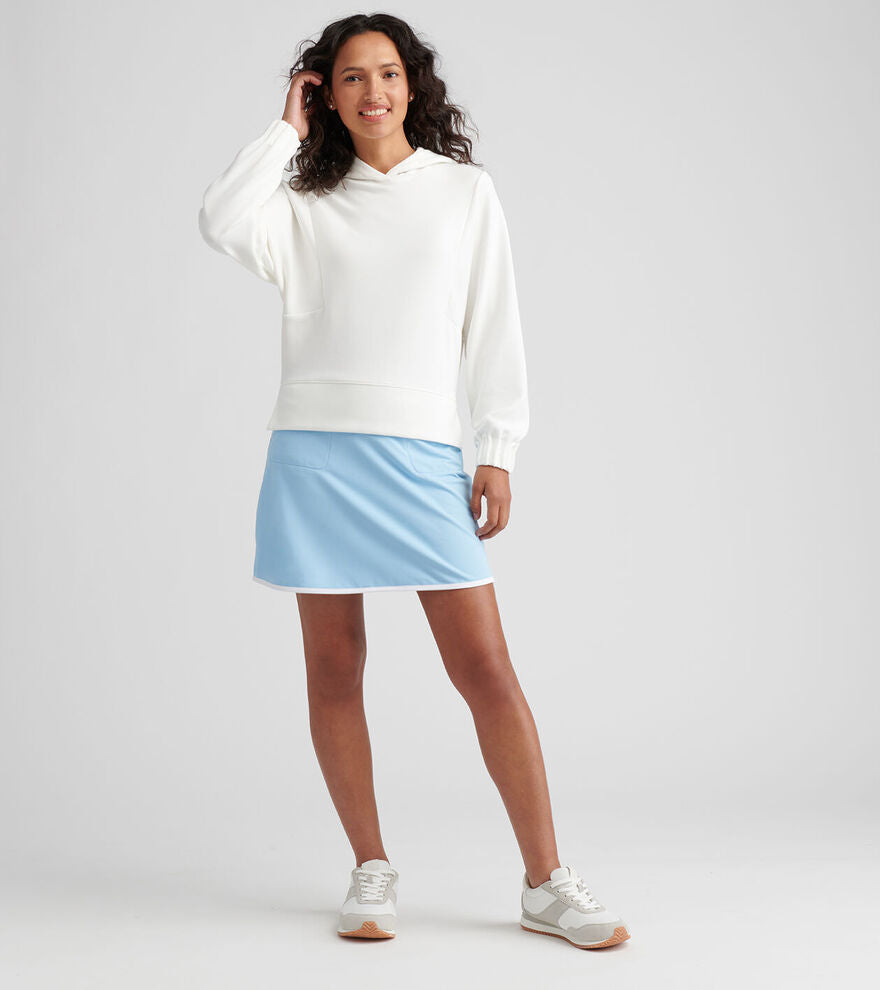 Peter Millar Womens Flora Knit Hoodie - SOFT WHITE