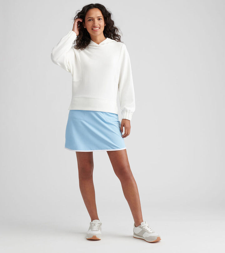 Peter Millar Womens Flora Knit Hoodie - SOFT WHITE