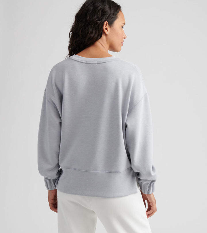 Peter Millar Womens Flora Knit Mélange Crewneck - LIGHT GREY