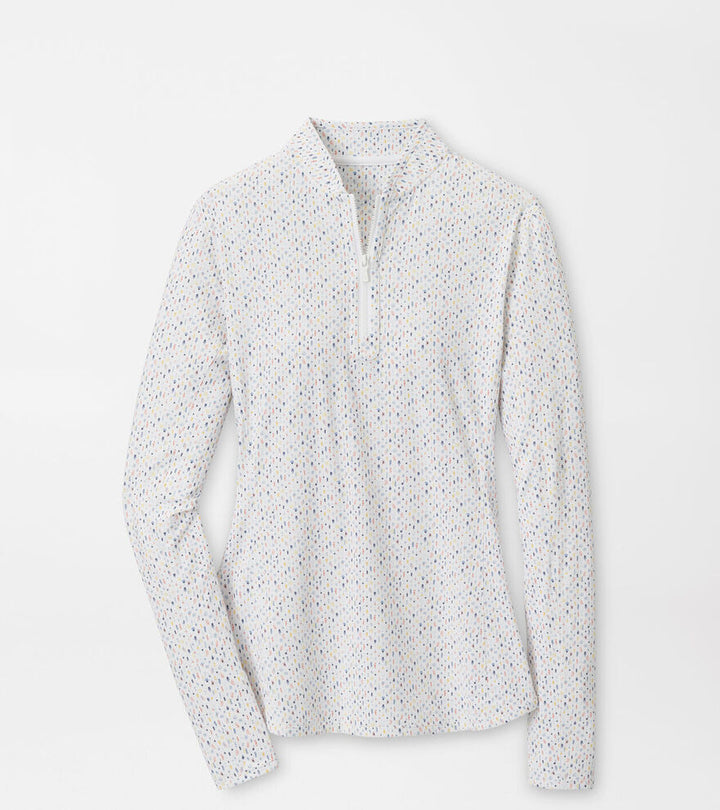 Peter Millar Womens Final Touch Lightweight Long Sleeve Zip Sun Shirt - MULTI COLOR