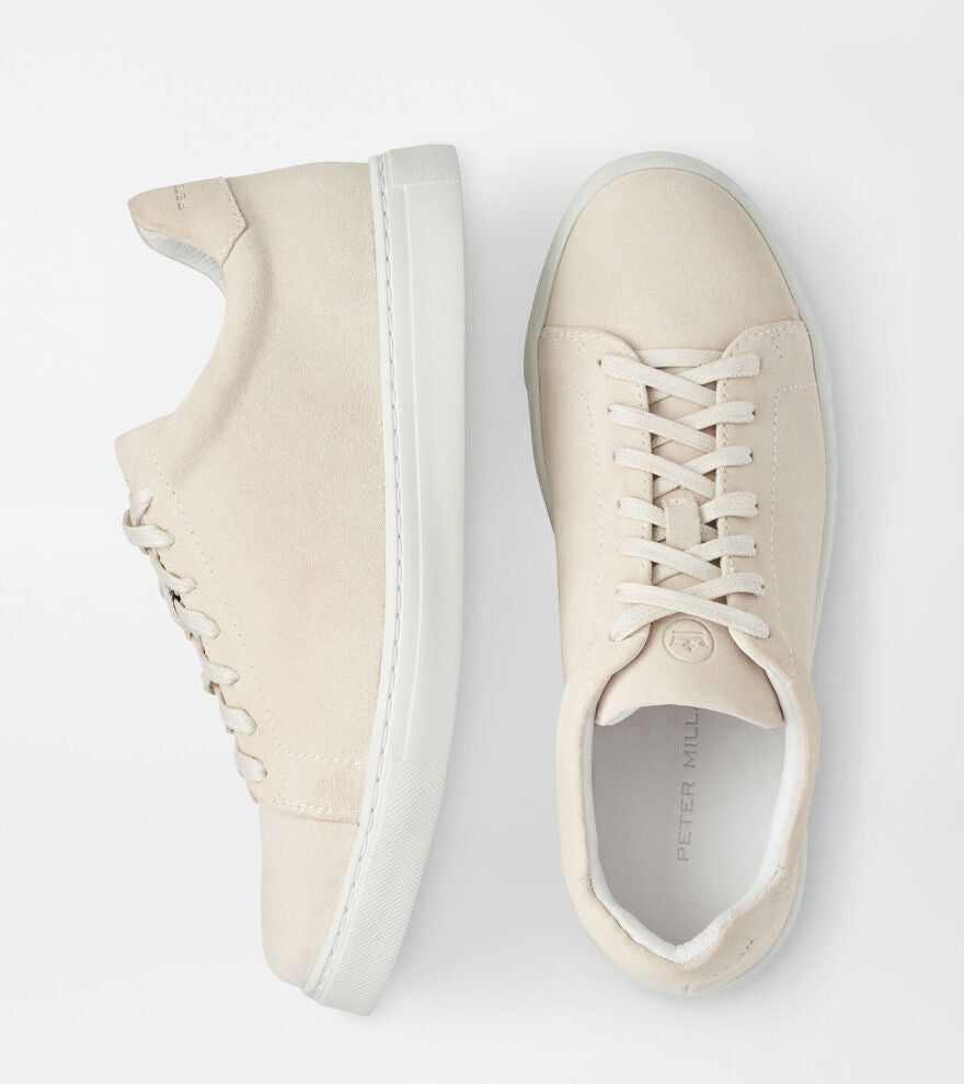 Peter Millar Womens Vantage Lite Suede Sneaker - LATTE