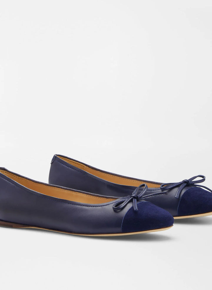 Peter Millar Womens Promenade Ballet Flat - NAVY