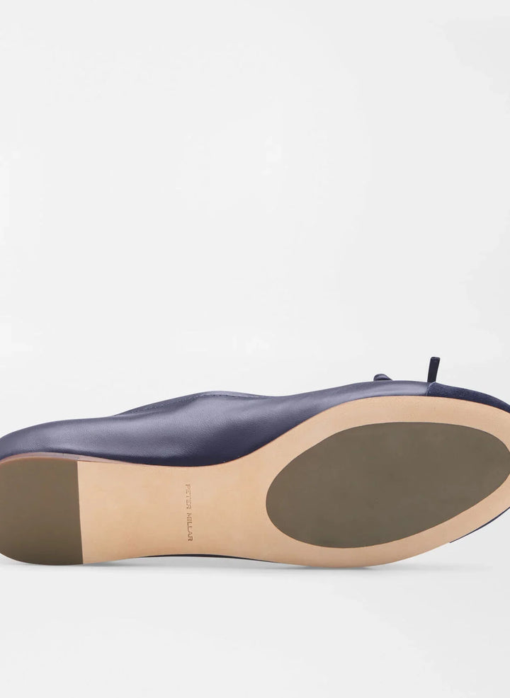 Peter Millar Womens Promenade Ballet Flat - NAVY