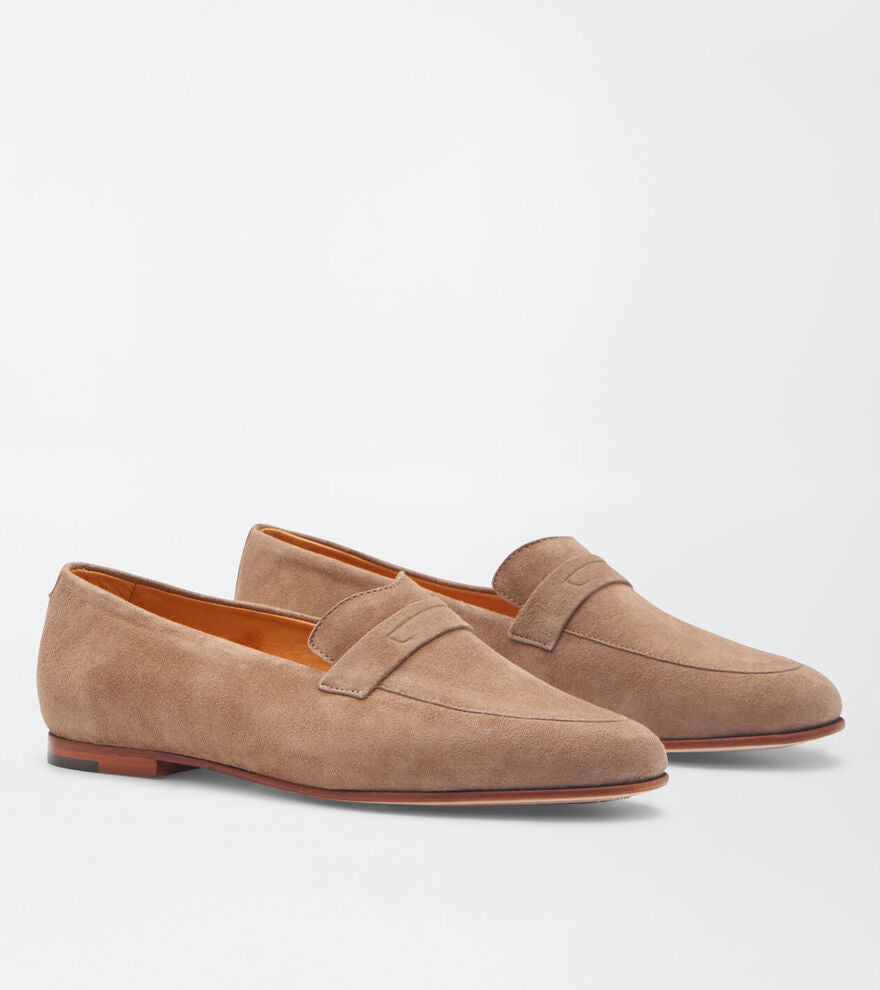 Peter Millar Womens Amble Suede Penny Loafer - FALLEN LEAF