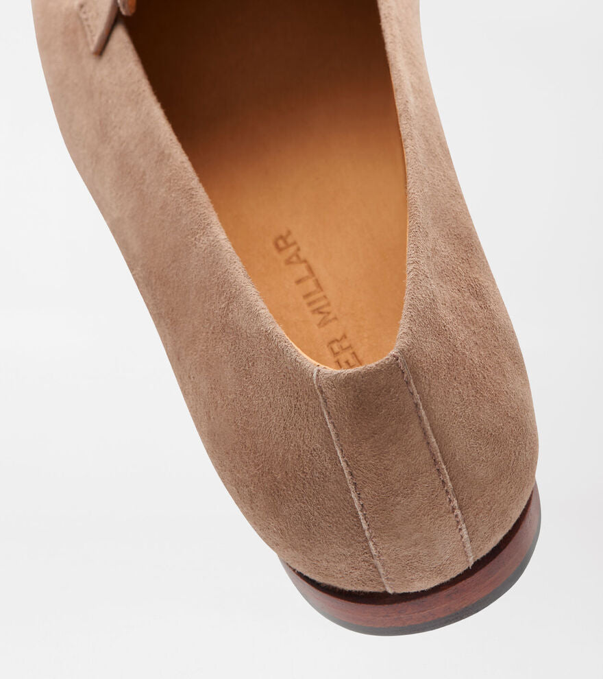 Peter Millar Womens Amble Suede Penny Loafer - FALLEN LEAF
