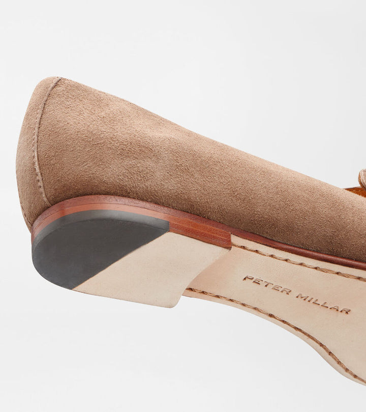 Peter Millar Womens Amble Suede Penny Loafer - FALLEN LEAF