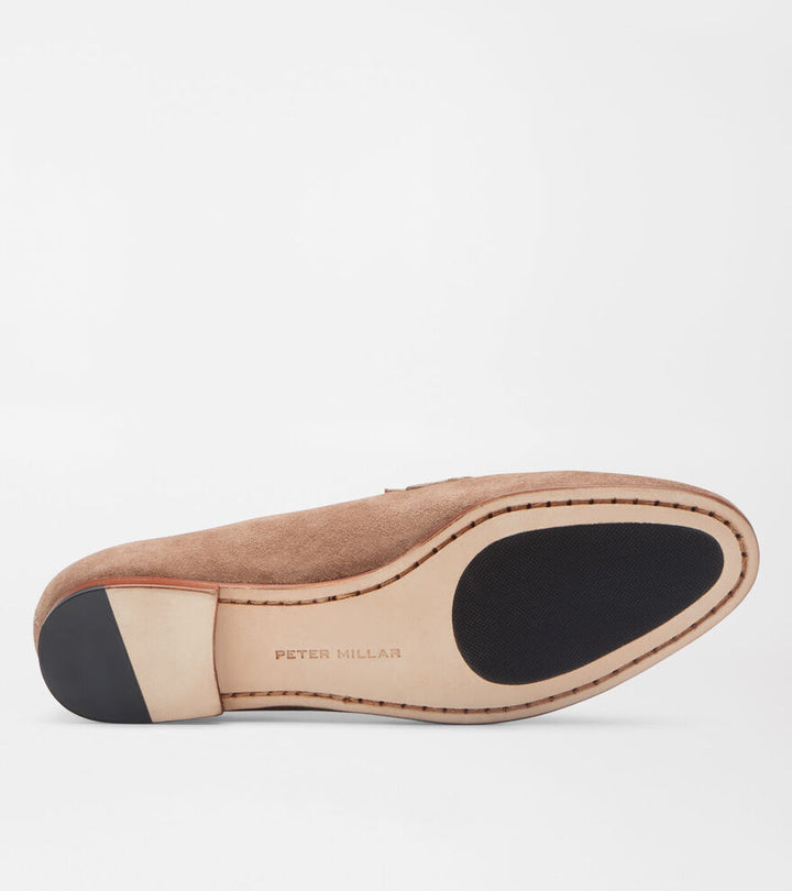 Peter Millar Womens Amble Suede Penny Loafer - FALLEN LEAF