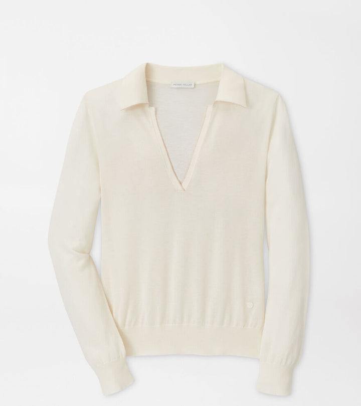 Peter Millar Women's Corinne Collared Sweater - IVORY