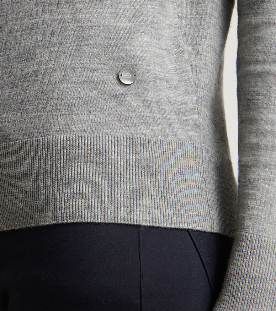 Peter Millar Women's Excursionist Flex V-Neck Sweater - GALE GREY