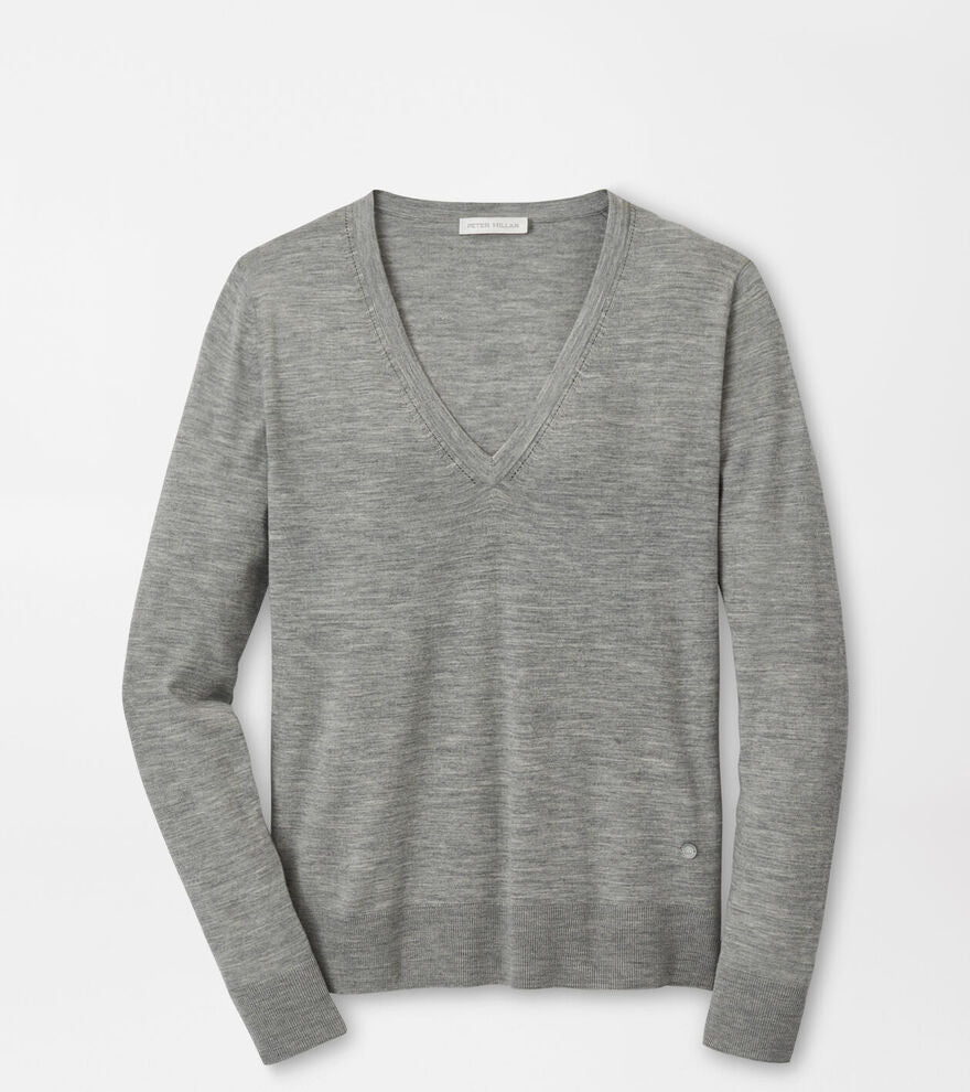 Peter Millar Women's Excursionist Flex V-Neck Sweater - GALE GREY