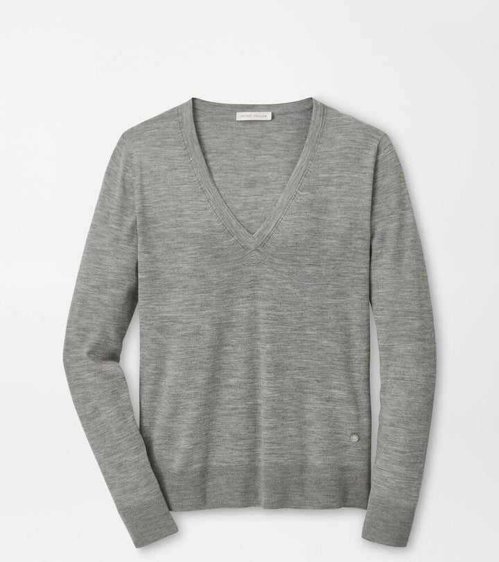 Peter Millar Women's Excursionist Flex V-Neck Sweater - GALE GREY