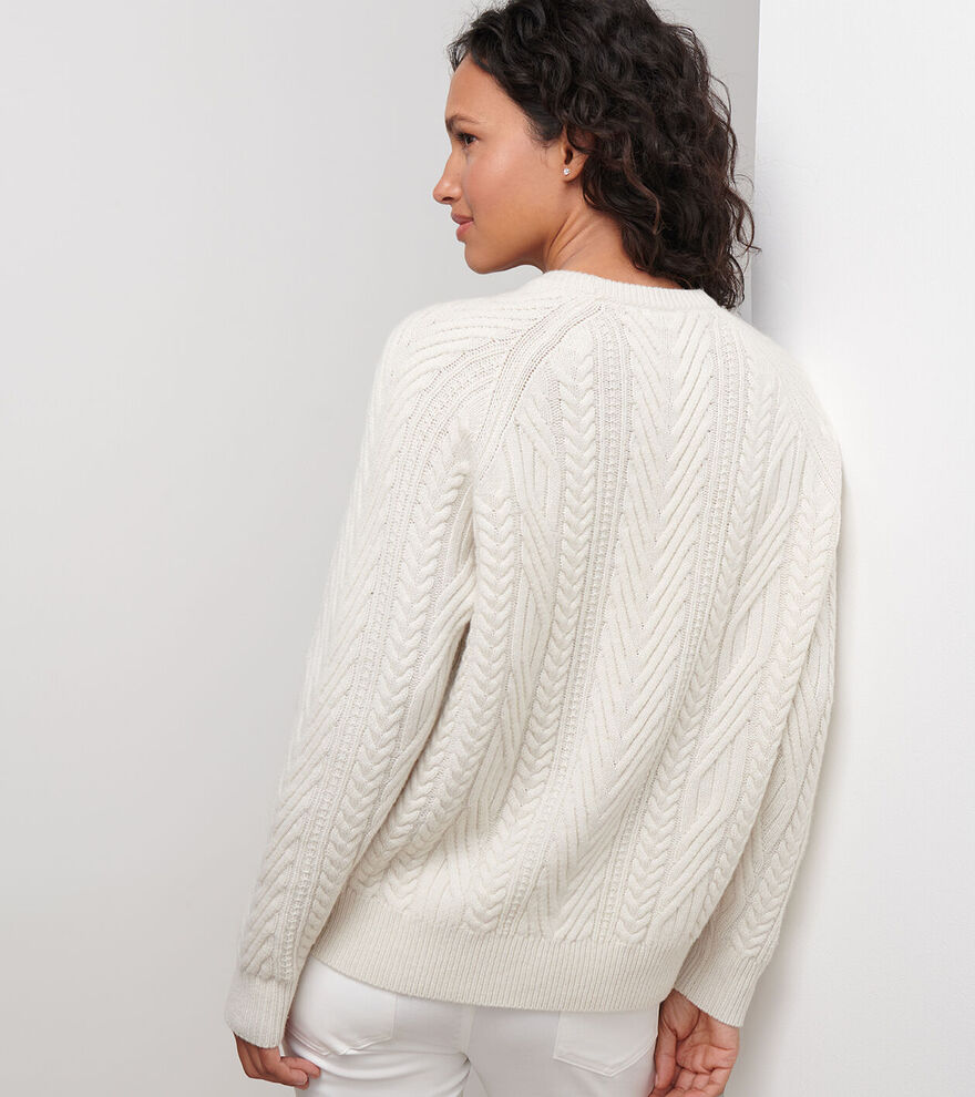 Peter Millar Women's Bennett Cable Knit Crew Sweater - IVORY