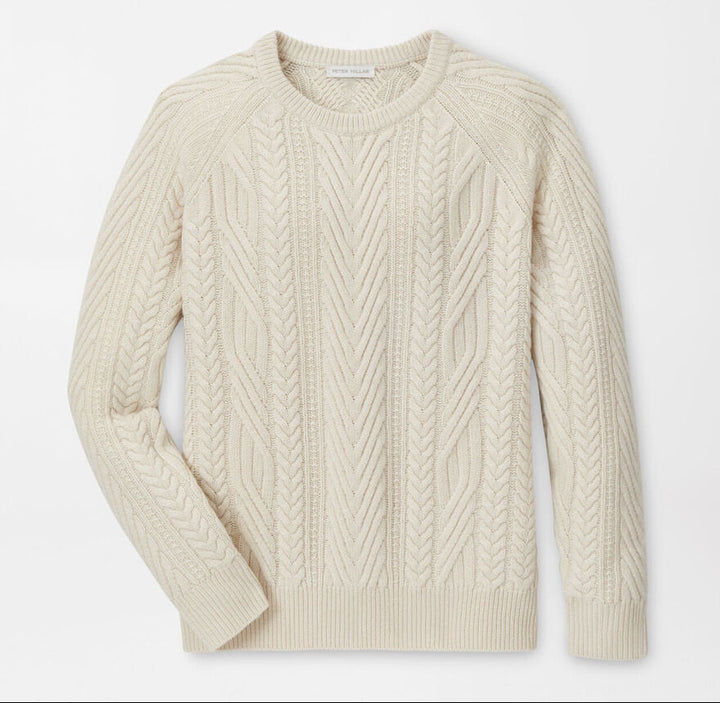 Peter Millar Women's Bennett Cable Knit Crew Sweater - IVORY