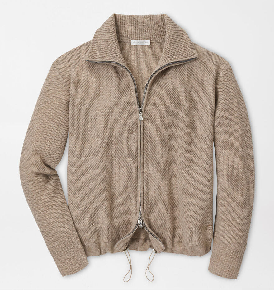 Peter Millar Women's Emory Full-Zip Cardigan Sweater - PEBBLE