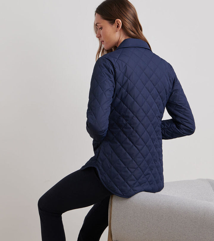 Peter Millar Women's Blythe Diamond Quilted Travel Jacket - NAVY