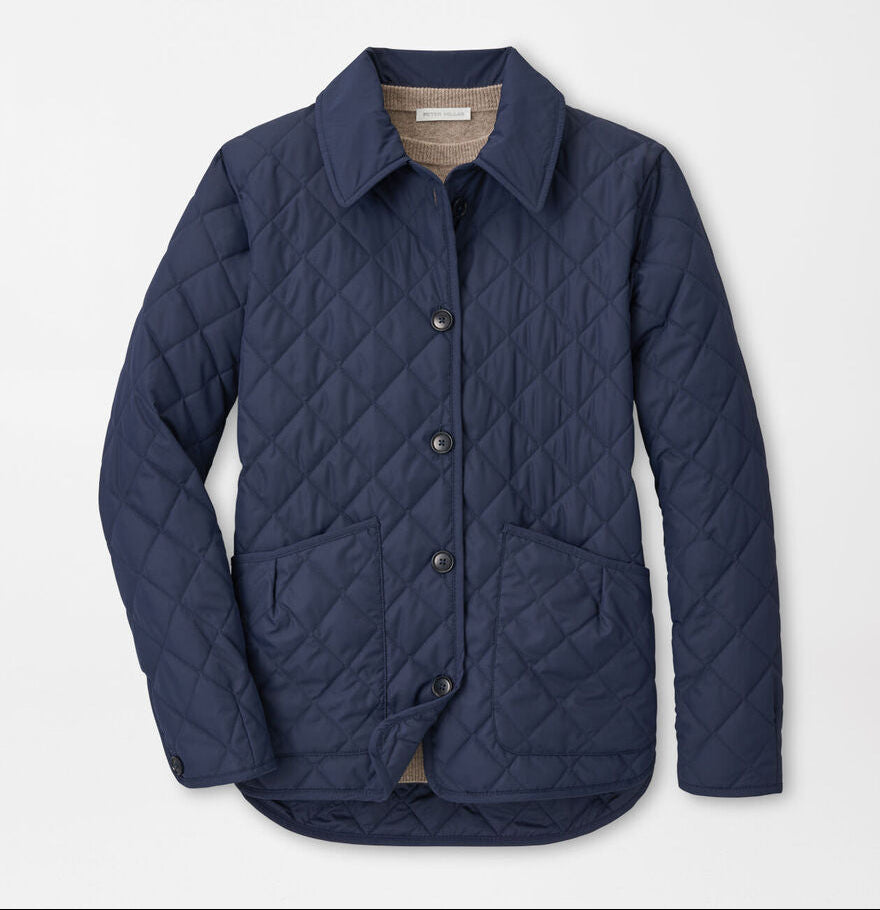 Peter Millar Women's Blythe Diamond Quilted Travel Jacket - NAVY