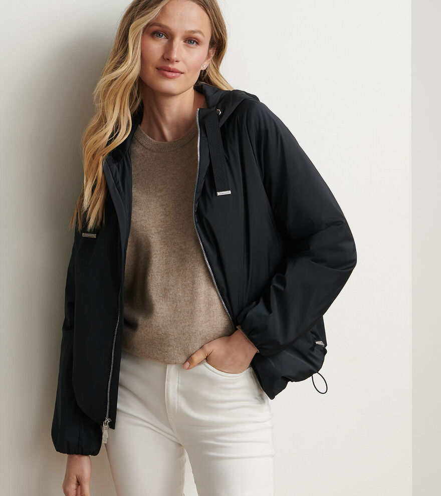 Peter Millar Women's Robinson Insulated Jacket With Hood - BLACK