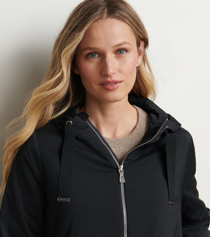 Peter Millar Women's Robinson Insulated Jacket With Hood - BLACK