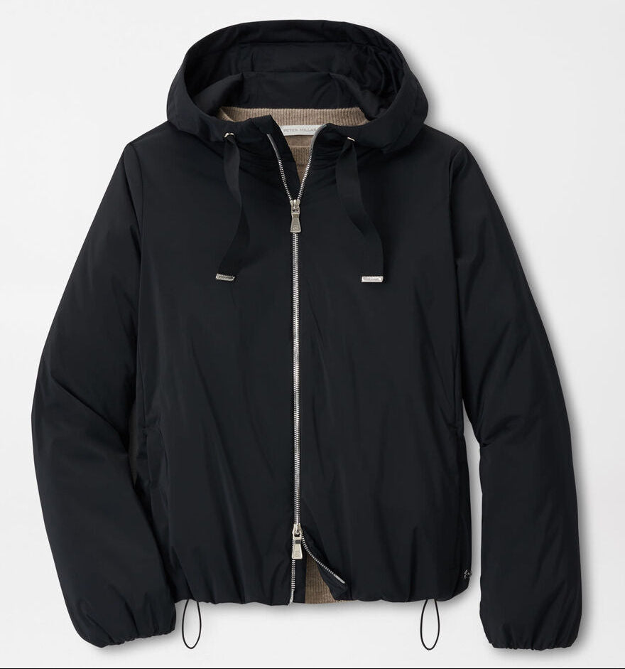 Peter Millar Women's Robinson Insulated Jacket With Hood - BLACK