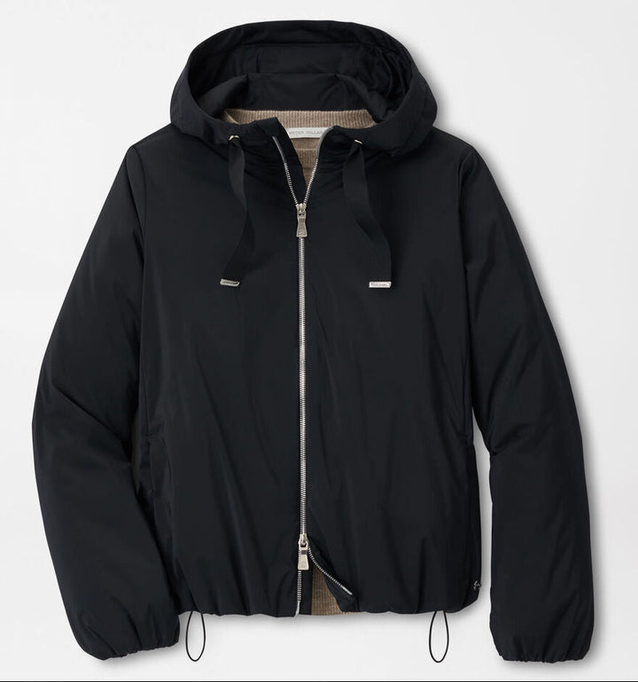 Peter Millar Women's Robinson Insulated Jacket With Hood - BLACK