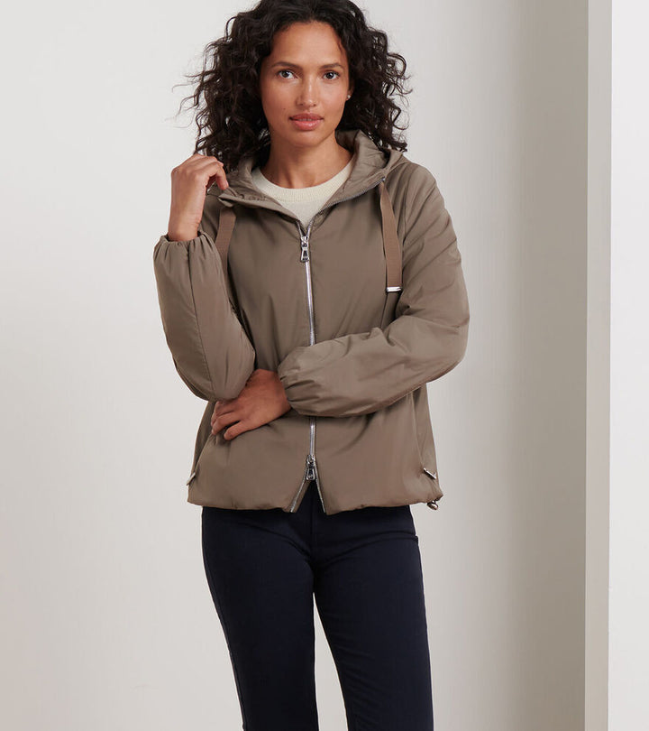 Peter Millar Women's Robinson Insulated Jacket With Hood - FALLEN LEAF