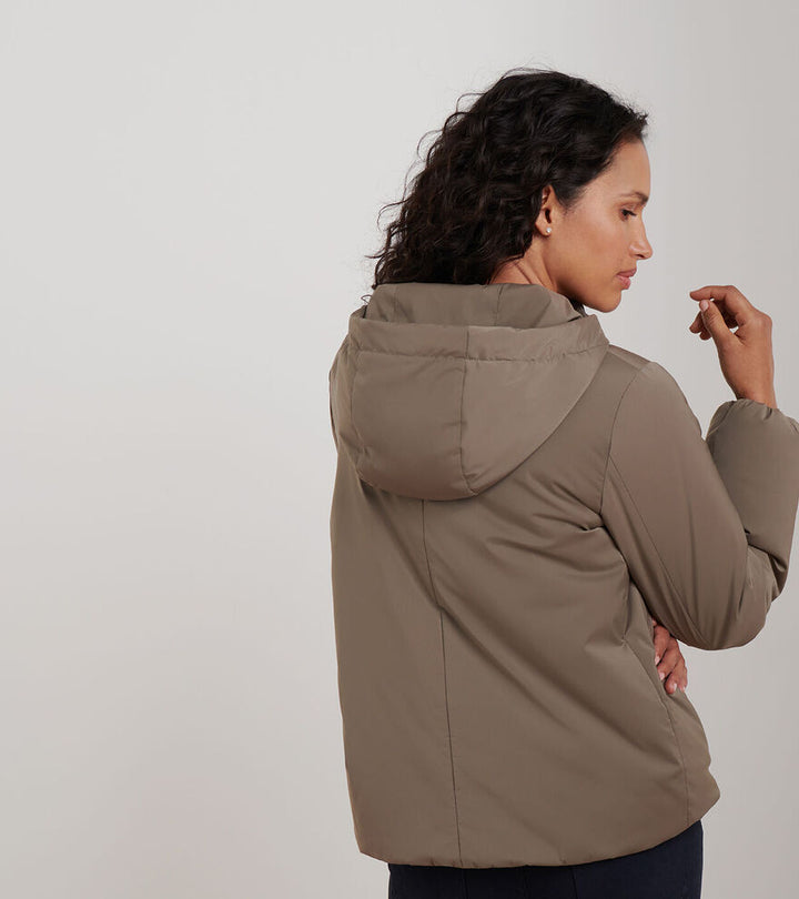 Peter Millar Women's Robinson Insulated Jacket With Hood - FALLEN LEAF