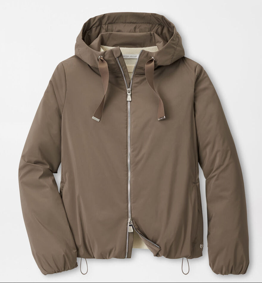 Peter Millar Women's Robinson Insulated Jacket With Hood - FALLEN LEAF