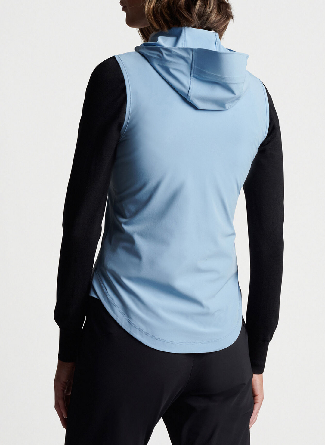 Peter Millar Womens Jameson Flex Adapt Full-Zip Hooded Vest - CHANNEL BLUE