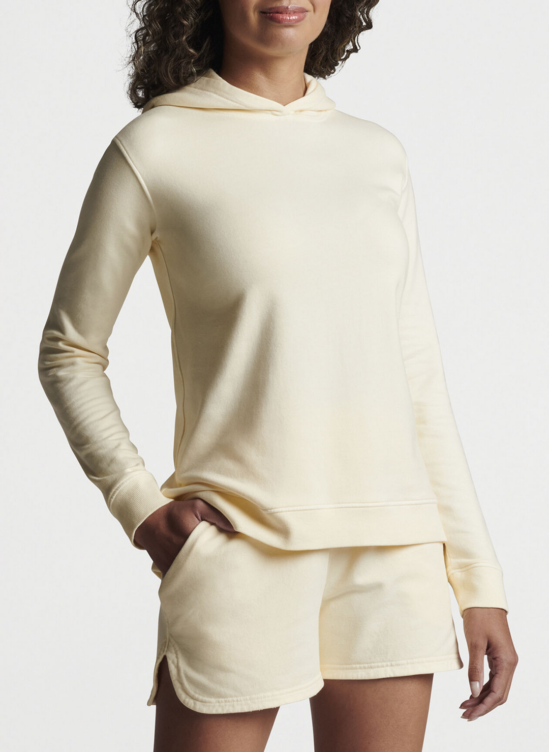 Peter Millar Womens Lava Wash Hoodie - VANILLA