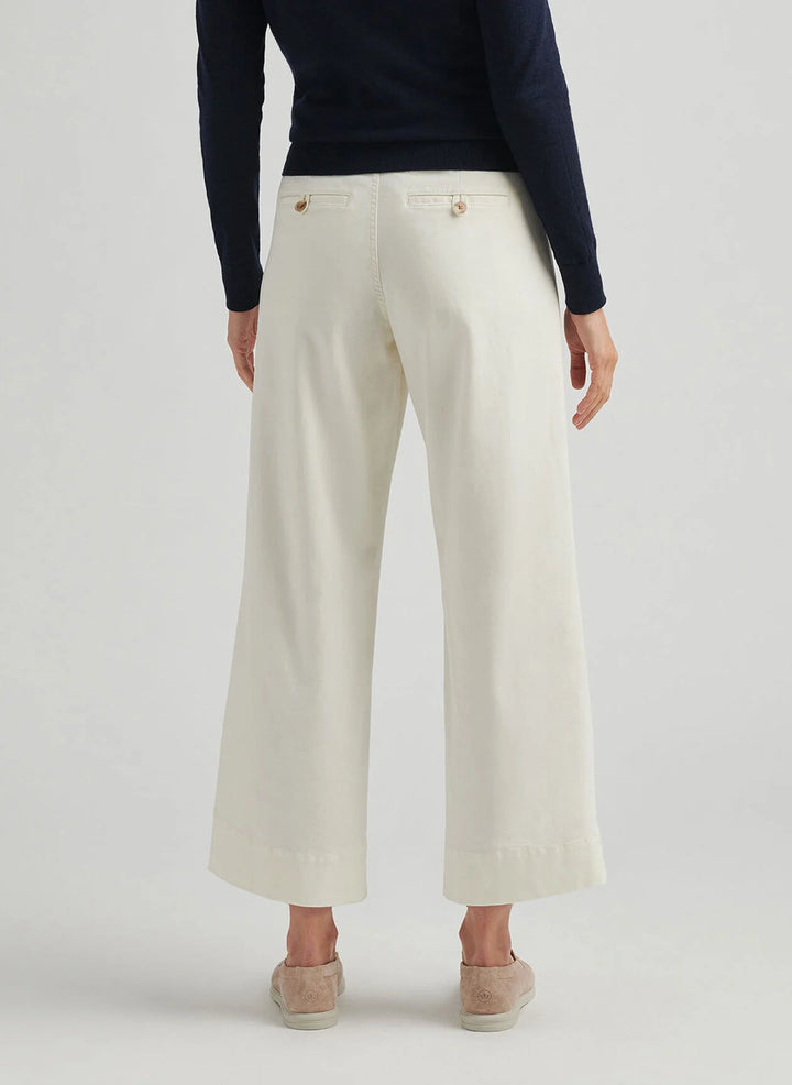 Peter Millar Karlie Stretch Sateen Wide Leg Pant - Ivory