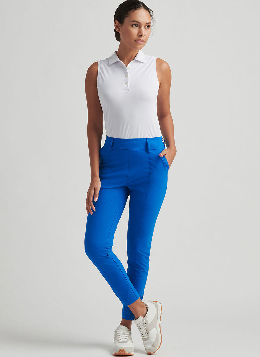 Peter Millar Womens Bingham High Stretch Ankle Pant - Sapphire
