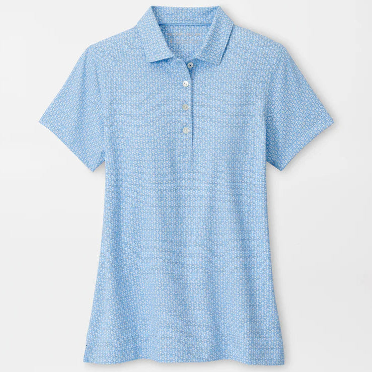 Peter Millar Women's MAR-TEE-NI BREAK Short-Sleeve Button Polo - SAPPHIRE