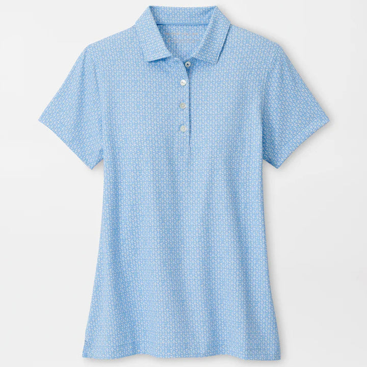 Peter Millar Women's MAR-TEE-NI BREAK Short-Sleeve Button Polo - SAPPHIRE