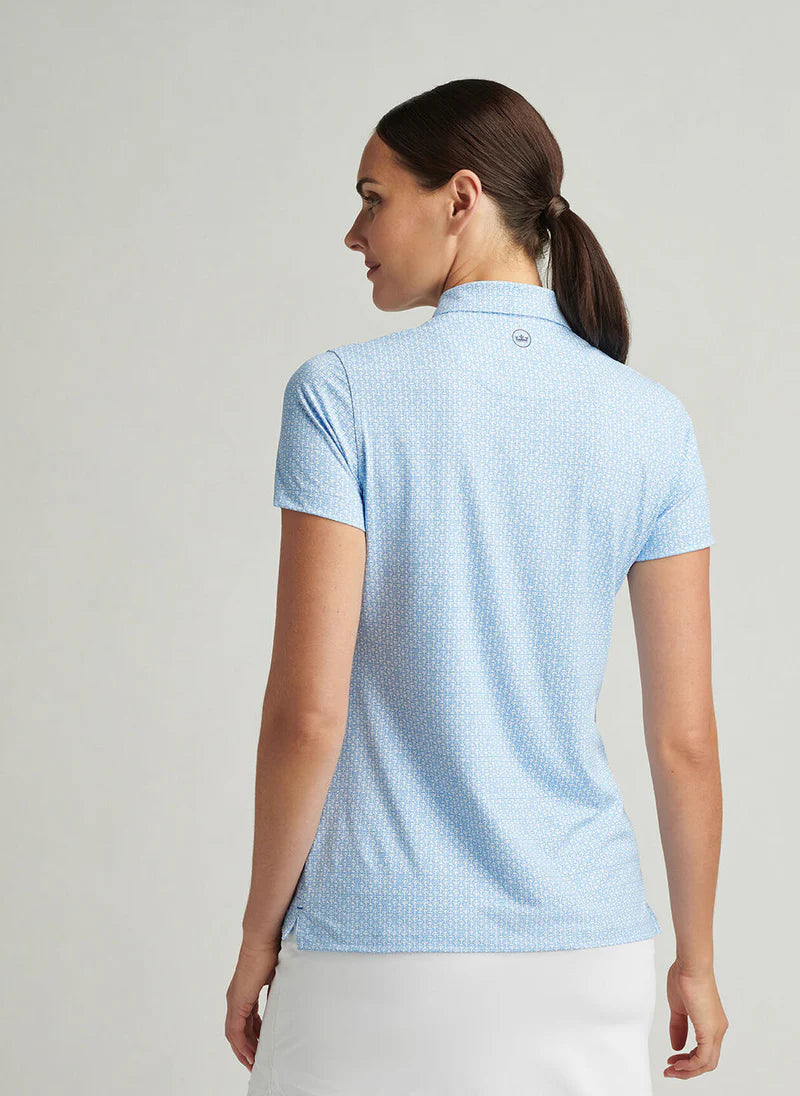 Peter Millar Women's MAR-TEE-NI BREAK Short-Sleeve Button Polo - SAPPHIRE