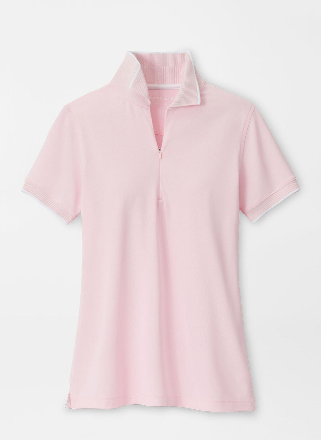 Peter Millar Womens Whitworth Sport Mesh Short-Sleeve Polo - Pearl Pink White