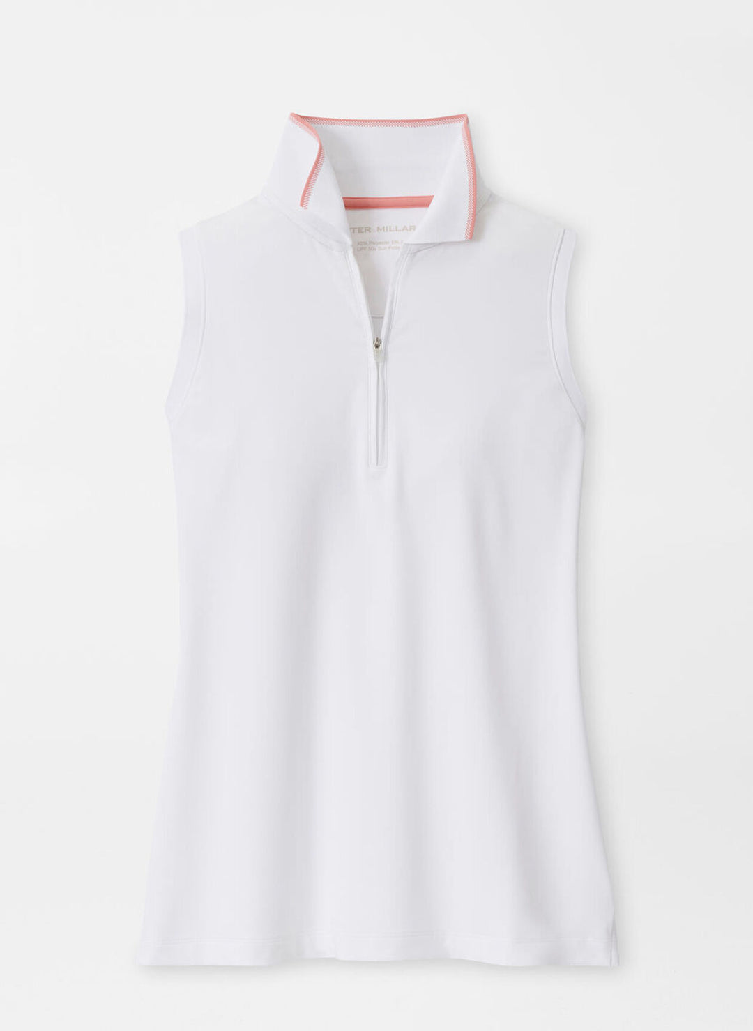 Peter Millar Womens Chrissie Sleeveless Polo - White Coral Reef