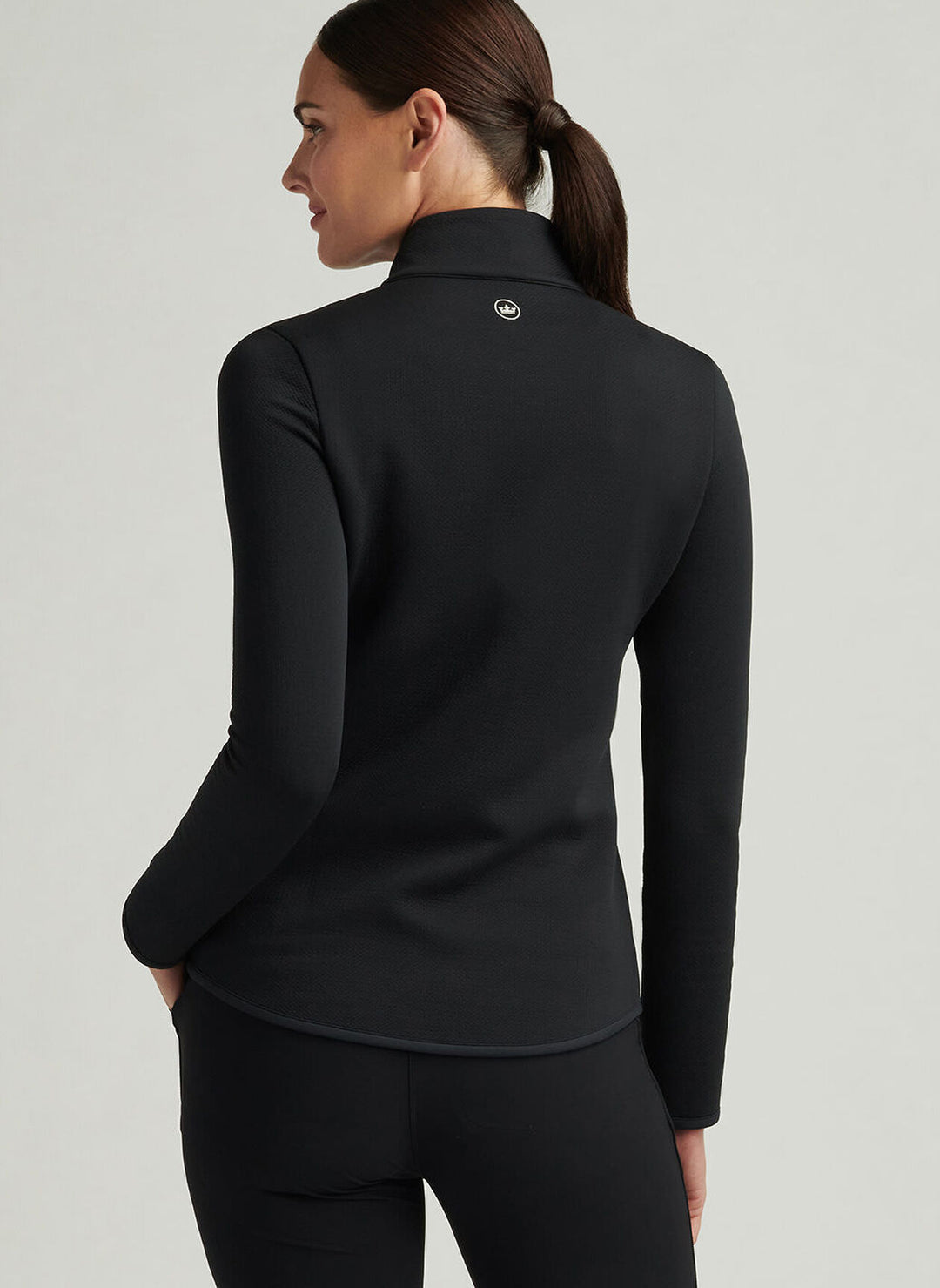 Peter Millar Womens Lumi-Knit Midweight Full-Zip - Black