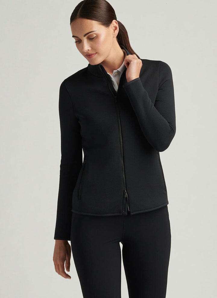 Peter Millar Womens Lumi-Knit Midweight Full-Zip - Black