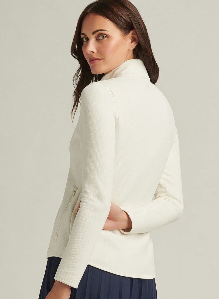 Peter Millar Womens Lumi-Knit Midweight Full-Zip - Ivory