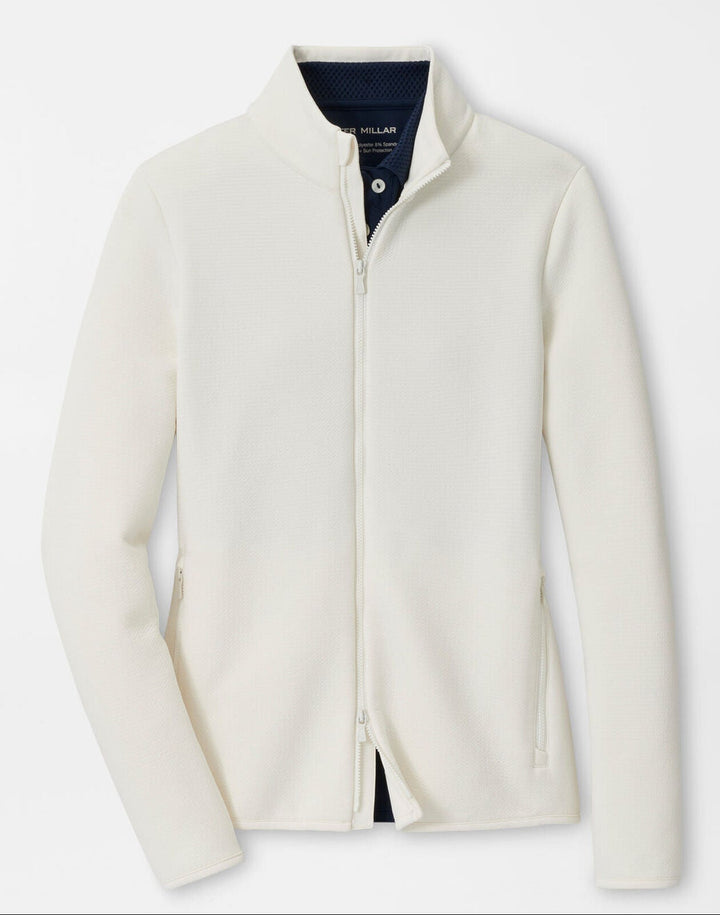 Peter Millar Womens Lumi-Knit Midweight Full-Zip - Ivory