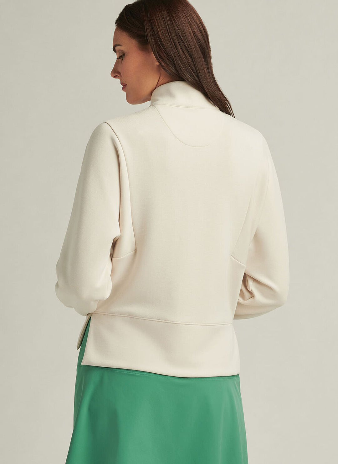 Peter Millar Womens Flora Knit Mélange Half-Zip Pullover - Stone