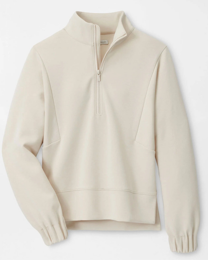 Peter Millar Womens Flora Knit Mélange Half-Zip Pullover - Stone