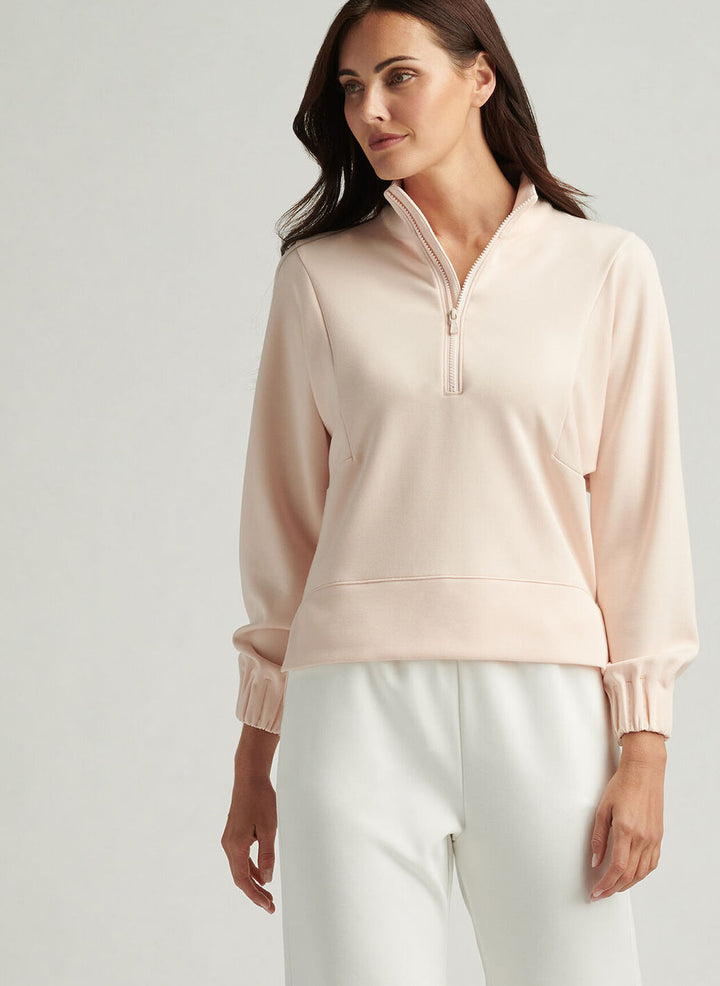 Peter Millar Womens Flora Knit Half-Zip Pullover - Rosewater