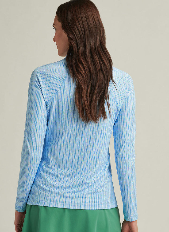 Peter Millar Womens Trillium Neat Raglan Sleeve Perth Layer - Cottage Blue