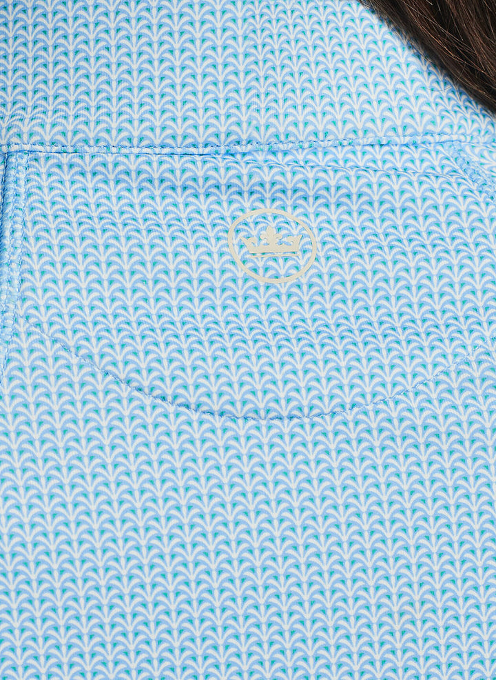 Peter Millar Womens Trillium Neat Raglan Sleeve Perth Layer - Cottage Blue