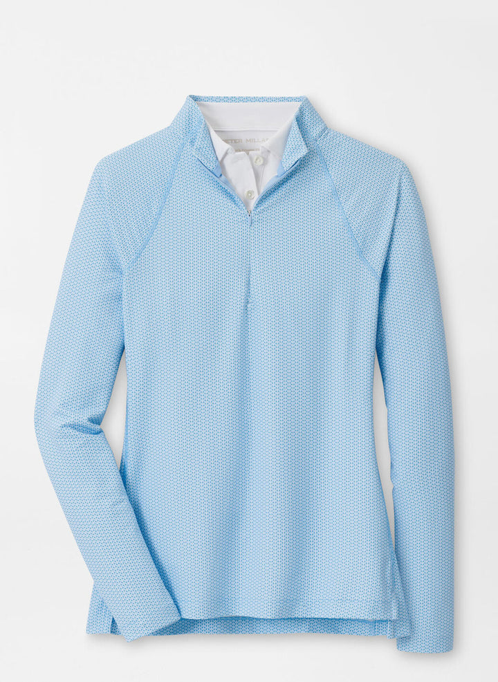 Peter Millar Womens Trillium Neat Raglan Sleeve Perth Layer - Cottage Blue