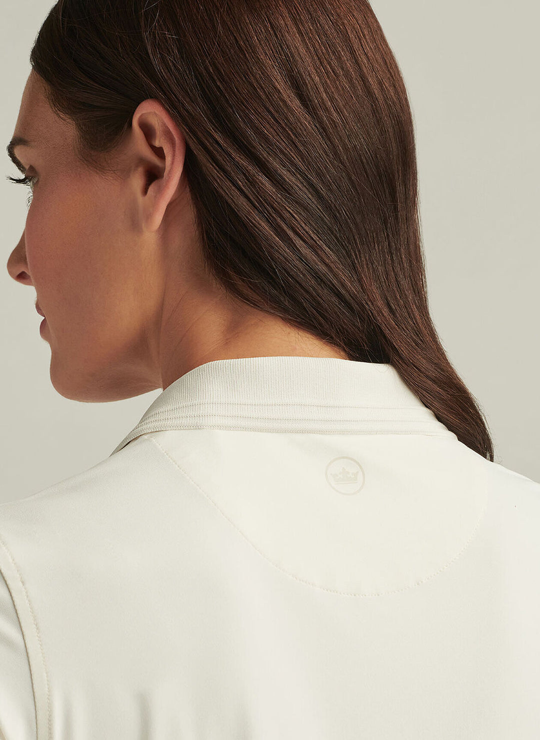Peter Millar Womens Betty Short-Sleeve Drop V Polo - Ivory