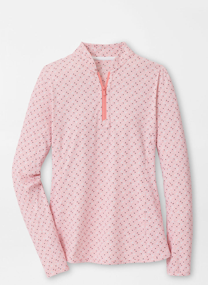 Peter Millar Womens Just A Splash Lightweight Zip Sun Shirt - Multi