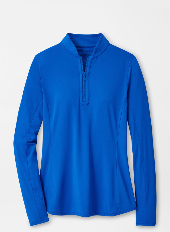 Peter Millar Womens Lightweight Zip Sun Shirt - Sapphire